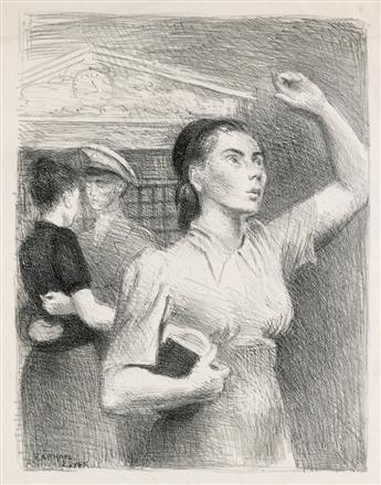 RAPHAEL SOYER Group of 4 lithographs.